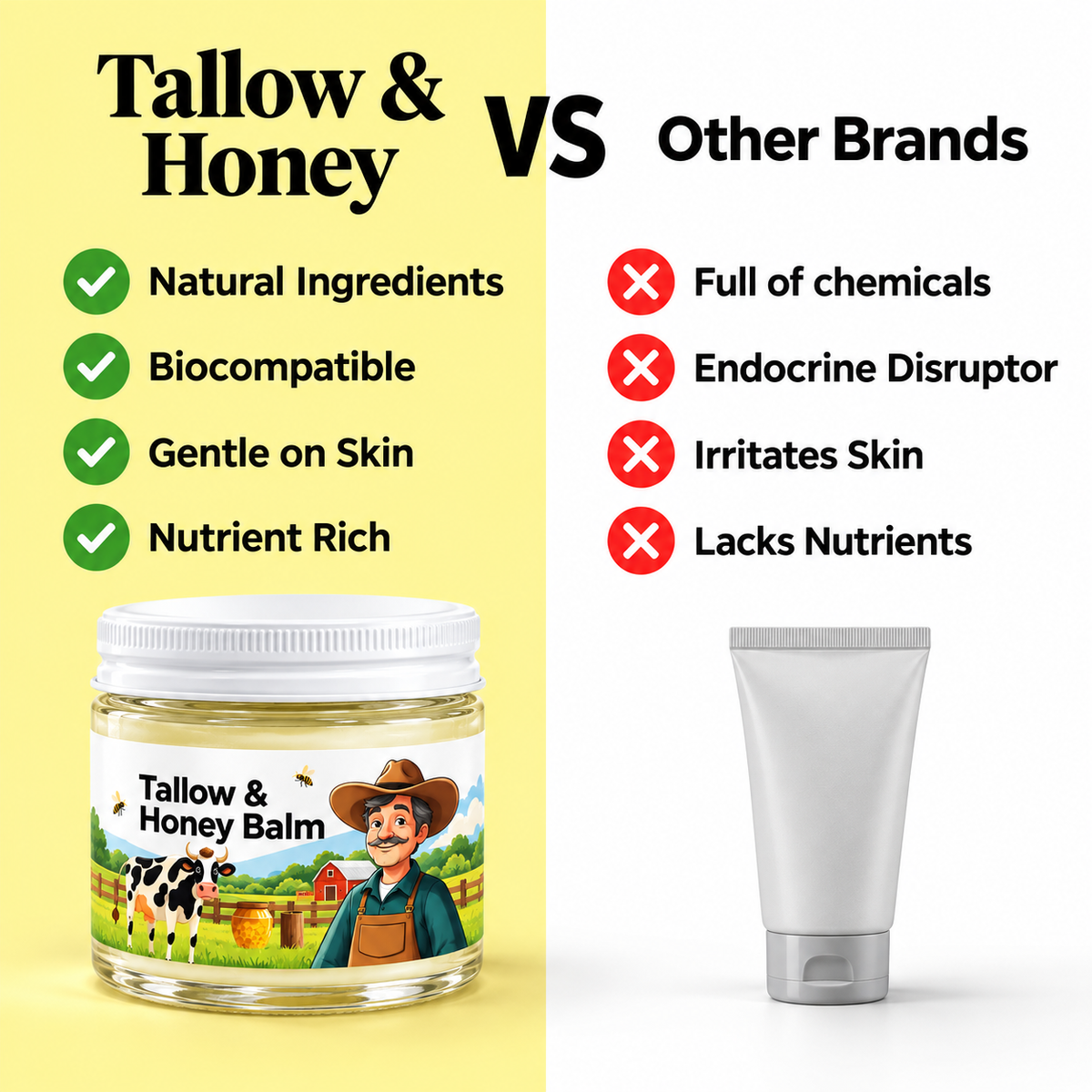 Tallow & Honey Balm - 2 oz