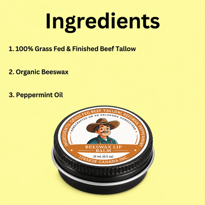 Peppermint Beeswax Lip Balm - 15 ml